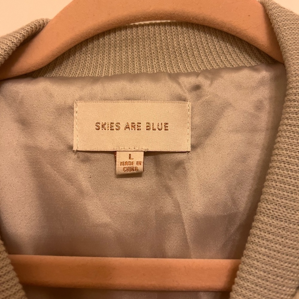 Skies Are Blue Sadie Faux fur Bomber Jackets Size Large - Picture 3 of 7